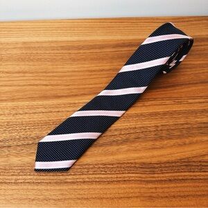 RW&CO. Classic Pink and Black Striped Tie
